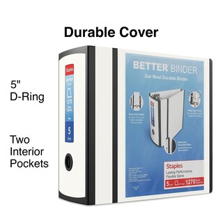 Foto 2 | Foto 2 | Binder Staples Better Heavy-duty View, 1000 Hojas, Color Blanco - Venta Internacional.