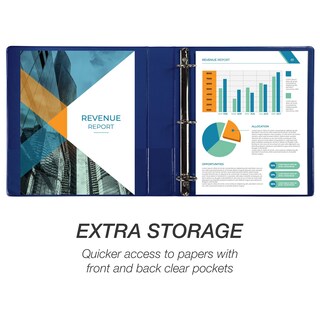 Foto 4 | Foto 4 | Binder Samsill Economy, 1.5 Pulgadas, 3 Anillos, Azul, Paquete De 4 - Venta Internacional.