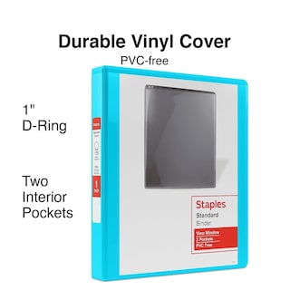 Foto 2 | Foto 2 | Ver Binder Staples Standard 1, 3 Anillas, 220 Hojas, Color Verde Azulado - Venta Internacional.