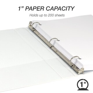 Foto 3 | Foto 3 | Carpeta Binder Samsill Economy De 1 Pulgada Y 3 Anillas, Color Blanco, Paquete De 6 - Venta Internacional.