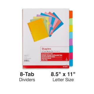Foto 2 | Foto 2 | Seviders Staples 486276, Papel En Blanco Con Pestañas Grandes, Juego De 8 Pestañas - Venta Internacional.