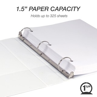 Foto 3 | Foto 3 | Binder Samsill Economy, 1.5 Pulgadas, 3 Anillos Blancos, Paquete De 4 - Venta Internacional.