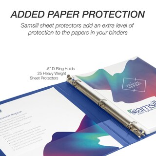 Foto 7 | Foto 7 | Binder Samsill Durable, 0.5 Pulgadas, Azul, Paquete De 4, 125 Páginas - Venta Internacional.