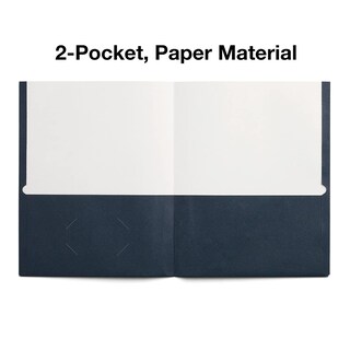 Foto 3 | Foto 3 | Carpeta De Bolsillo Staples, 25 Unidades, 25 Unidades, Color Azul Marino, Grado 2 - Venta Internacional.