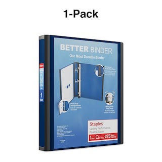 Foto 7 | Foto 7 | Binder Staples Better, 2,54 Cm De Profundidad, 3 Anillas, 275 Hojas, Azul - Venta Internacional.