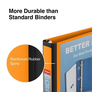 Foto 5 | Foto 5 | Binder Staples Better De 1 Pulgada En D, 3 Anillas, Vista Naranja, 275 Hojas - Venta Internacional.