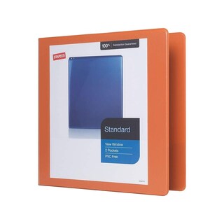 Foto 2 | Foto 2 | Binder Staples Standard Con Vista De 3 Anillos, 2 Pulgadas, Naranja - Venta Internacional.