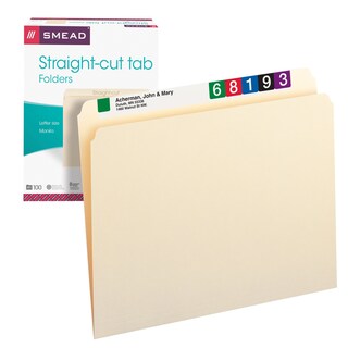 Foto 2 | Foto 2 | Carpeta De Archivos Smead Con Pestañas De Corte Recto, Tamaño Carta, 100 Unidades - Venta Internacional.