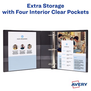 Foto 4 | Foto 4 | Carpetas De 3 Anillas Avery Durable Clear View, Anillos Ezd De 2 Pulgadas - Venta Internacional.