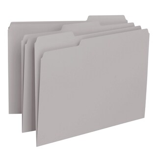 Foto 1 | Foto 1 | Carpeta De Archivos Smead Interior Con Pestaña Cortada De 1/3, Tamaño Carta, Gris X100 - Venta Internacional.