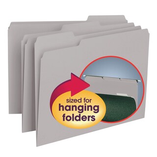 Foto 2 | Foto 2 | Carpeta De Archivos Smead Interior Con Pestaña Cortada De 1/3, Tamaño Carta, Gris X100 - Venta Internacional.