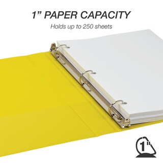 Foto 3 | Foto 3 | Binder Samsill - Anillo Duradero En D De 1 Pulgada (4 Unidades), Color Amarillo - Venta Internacional.