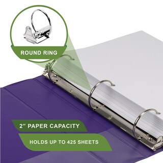 Foto 5 | Foto 5 | View Binder Samsill, A Base De Plantas, Duradero, De 2 Pulgadas, Paquete De 2 Unidades, Morado - Venta Internacional.