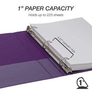 Foto 3 | Foto 3 | Binder Samsill Durable, 1 Pulgada, Morado, Paquete De 4, 225 Páginas - Venta Internacional.