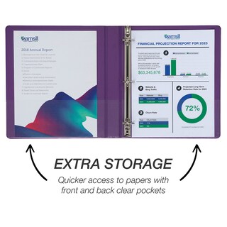 Foto 4 | Foto 4 | Binder Samsill Durable, 1 Pulgada, Morado, Paquete De 4, 225 Páginas - Venta Internacional.