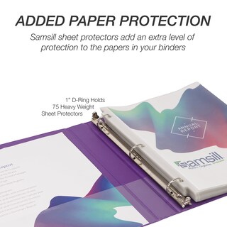 Foto 7 | Foto 7 | Binder Samsill Durable, 1 Pulgada, Morado, Paquete De 4, 225 Páginas - Venta Internacional.