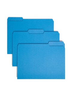 Foto 1 | Foto 1 | Carpeta De Archivos Smead Interior Con Lengüeta Cortada De 1/3, Tamaño Carta, Azul Cielo - Venta Internacional.