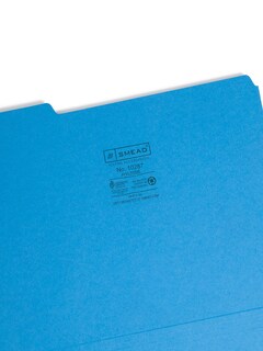 Foto 3 | Foto 3 | Carpeta De Archivos Smead Interior Con Lengüeta Cortada De 1/3, Tamaño Carta, Azul Cielo - Venta Internacional.