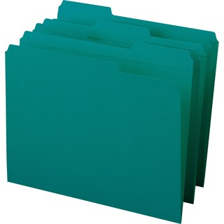 Foto 4 | Foto 4 | Carpeta Para Archivar, Reforzada, Con Lengüeta Cortada 1/3, Tamaño Carta, Color Verde Azulado - Venta Internacional.