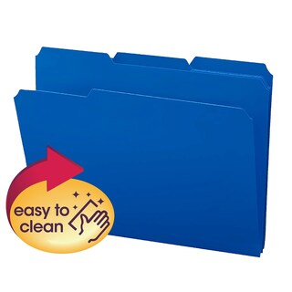 Foto 4 | Foto 4 | Carpeta De Archivos Smead Poly Con Lengüeta Cortada De 1/3, Tamaño Carta, Azul, 24 Unidades - Venta Internacional.