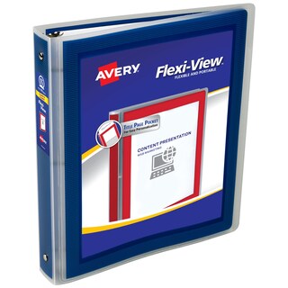 Foto 1 | Foto 1 | Binder Avery Flexi-view, Anillos Redondos De 1.5 Pulgadas, 3 Anillas, Color Azul Marino - Venta Internacional.