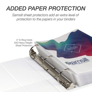 Foto 6 | Foto 6 | Binder Samsill Durable De 4 Pulgadas Con Anillo En D Blanco Con Cierre, Paquete De 2 - Venta Internacional.