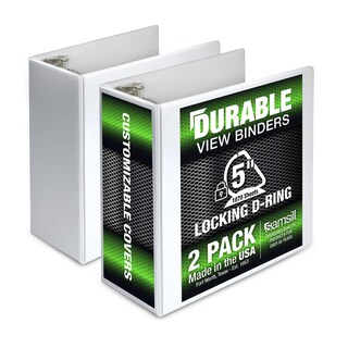 Foto 1 | Foto 1 | Binder Samsill Durable, 5 Pulgadas, 3 Anillos, Blanco, Paquete De 2, 1050 Páginas - Venta Internacional.