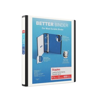 Foto 1 | Foto 1 | Anillas En D Better View De Binder Staples, 1.5 Pulgadas, Blancas - Venta Internacional.