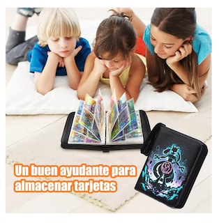 Foto 3 | Foto 3 | Tarjetero Pokémon Yugioh 4 Bolsillos Tarjetas Álbum 520, Negro