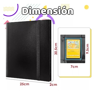 Foto 5 | Foto 5 | Carpeta De Tarjetas Yu-gi-oh, Pokémon, Mtg, Tcg, 50 Páginas Negro
