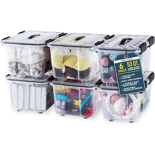 Foto 1 | Foto 1 | Juego De Cajas De Almacenamiento Lifemaster De 12 Litros, Apilables, 6 Piezas, Transparentes - Venta Internacional.