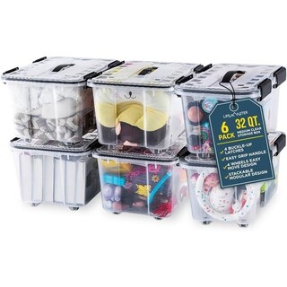 Foto 3 | Foto 3 | Juego De Cajas De Almacenamiento Lifemaster De 12 Litros, Apilables, 6 Piezas, Transparentes - Venta Internacional.