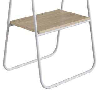 Foto 3 | Foto 3 | Organizador Multifuncional Color Blanco Y Madera Con Estructura Metálica De Acero