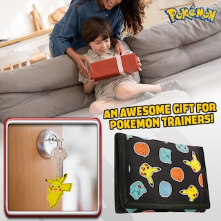 Foto 2 | Foto 2 | Set De Cartera Y Llavero Pokémon Trifold Para Niños - Venta Internacional.