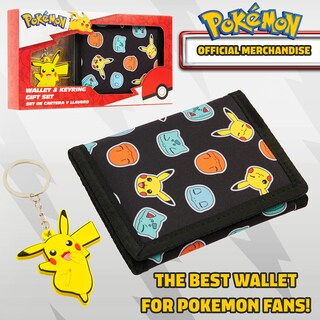 Foto 6 | Foto 6 | Set De Cartera Y Llavero Pokémon Trifold Para Niños - Venta Internacional.