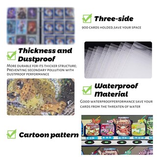 Foto 4 | Foto 4 | Carpeta Para Tarjetas Coleccionables De 900 Bolsillos Con 50 Fundas - Venta Internacional.