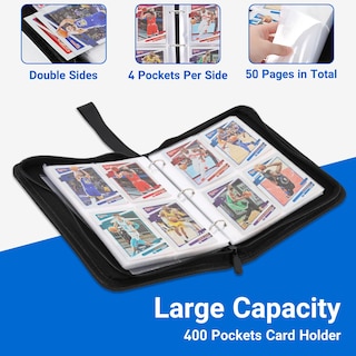 Foto 2 | Foto 2 | Carpeta De Baloncesto Con 4 Bolsillos, 400 Tarjetas, Impermeable - Venta Internacional.
