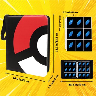 Foto 4 | Foto 4 | Carpeta De 9 Bolsillos, Diseño Moderno Para 900 Tarjetas, Color Rojo - Venta Internacional.