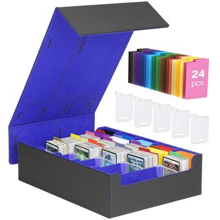 Foto 1 | Foto 1 | Caja De Almacenamiento De Tarjetas Coleccionables Moko 3800+ Mtg Con Separadores, Negro Y Azul - Venta Internacional.
