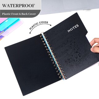 Foto 4 | Foto 4 | Cuaderno Cagie De 5 Asignaturas Con Reglas Universitarias Con Pestañas Extraíbles, Tamaño A5 - Venta Internacional.