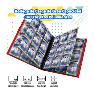 Foto 4 | Foto 4 | Carpeta Para Cartas Coleccionables De Yu-gi-oh! (4 Bosillos) Rojo