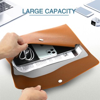 Foto 2 | Foto 2 | Carpeta De Archivos Fyy De Piel Sintética A4 Con Soporte Para Documentos, Color Naranja - Venta Internacional.