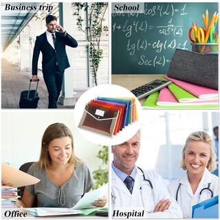 Foto 7 | Foto 7 | Carpetas De Plástico Para Archivos Con Forma De Sobre Expansible, Tamaño A4 - Venta Internacional.