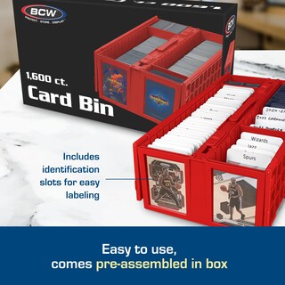 Foto 4 | Foto 4 | Bandeja De Almacenamiento De Tarjetas Bcw, Coleccionable, Color Rojo, 1600 Tarjetas - Venta Internacional.