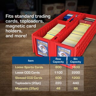 Foto 5 | Foto 5 | Bandeja De Almacenamiento De Tarjetas Bcw, Coleccionable, Color Rojo, 1600 Tarjetas - Venta Internacional.