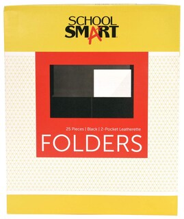 Foto 1 | Foto 1 | Folder School Smart Con 2 Bolsillos Negros, Paquete De 25 - Venta Internacional.