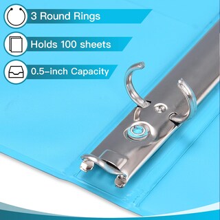 Foto 3 | Foto 3 | Binder Suin, 3 Anillas, 0,5 Pulgadas, Con 2 Bolsillos Interiores, Paquete De 6 - Venta Internacional.