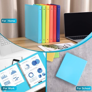 Foto 6 | Foto 6 | Binder Suin, 3 Anillas, 0,5 Pulgadas, Con 2 Bolsillos Interiores, Paquete De 6 - Venta Internacional.