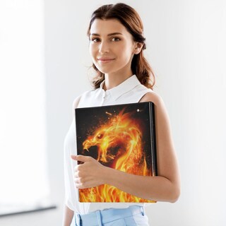 Foto 5 | Foto 5 | Carpeta Portapapeles Wamika Fire Dragon 3 Anillas 4 Cm 200 Hojas - Venta Internacional.