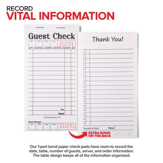 Foto 3 | Foto 3 | Cuadernos De Cheques Para Invitados Stock Your Home Blanco Y Negro (paquete De 20) - Venta Internacional.